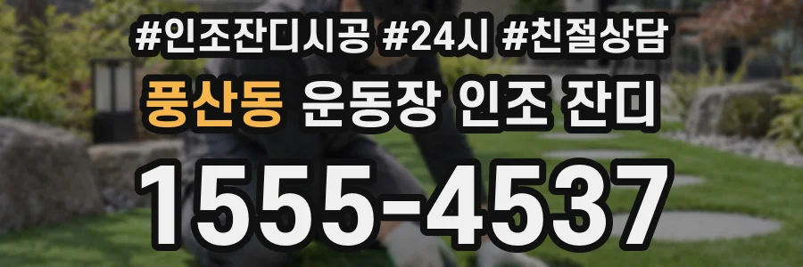 풍산동 운동장 인조 잔디