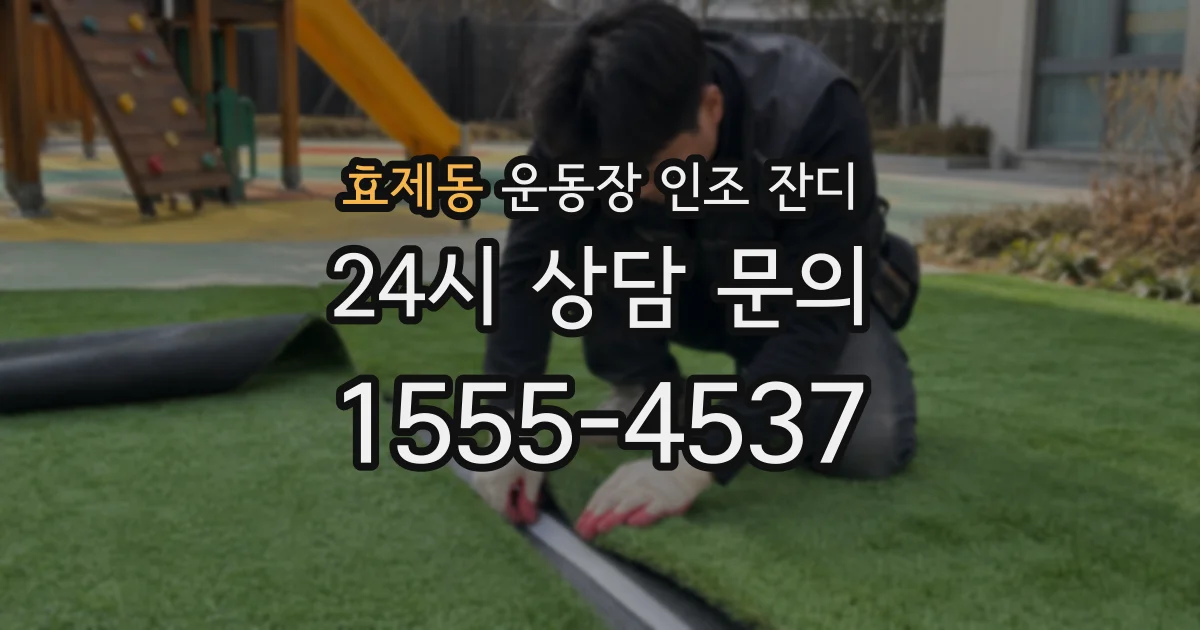 효제동 운동장 인조 잔디