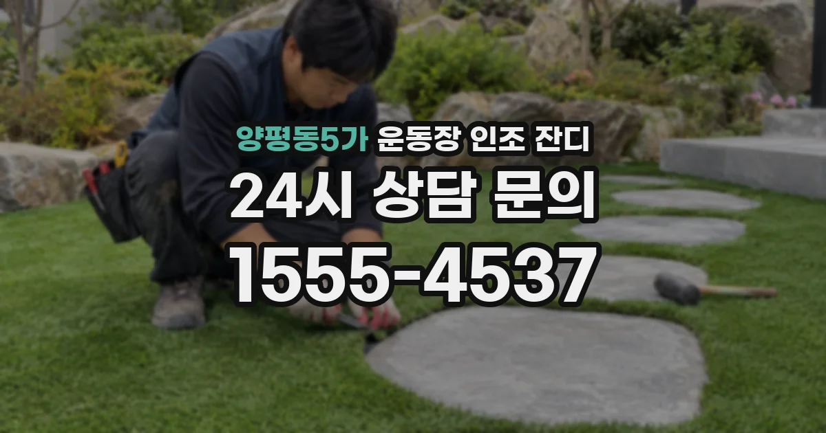 양평동5가 운동장 인조 잔디