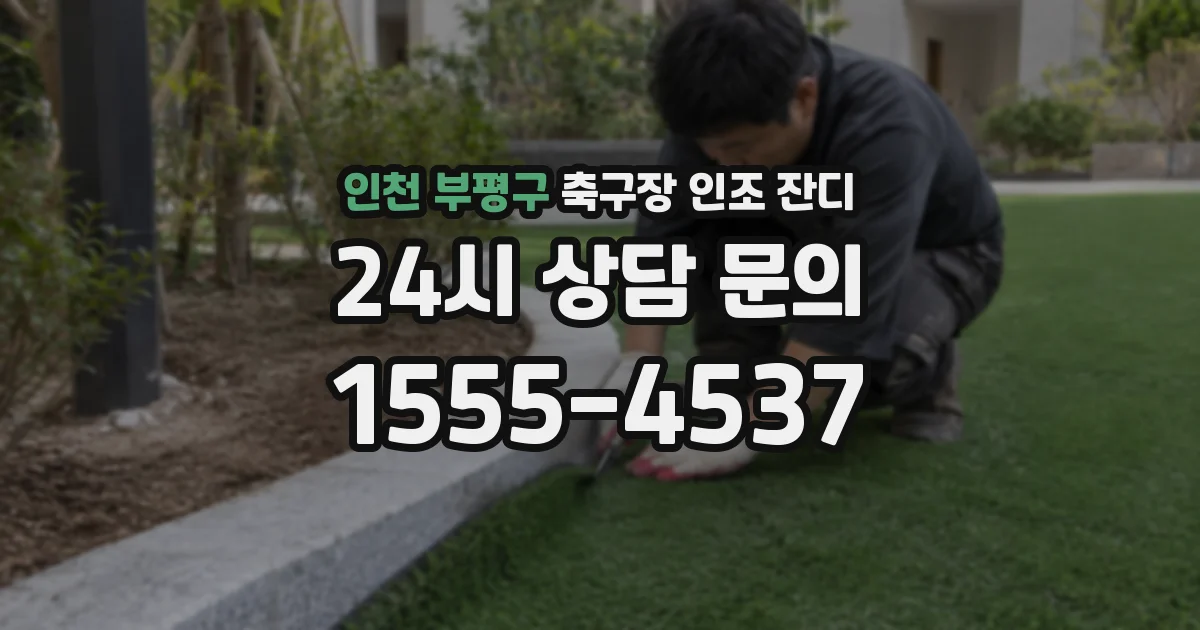 인천 부평구 축구장 인조 잔디