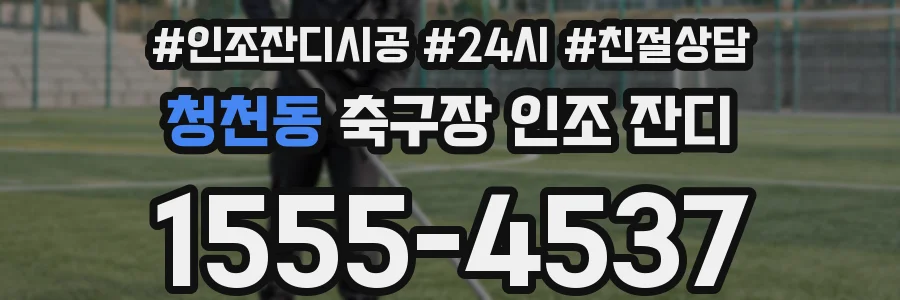 청천동 축구장 인조 잔디