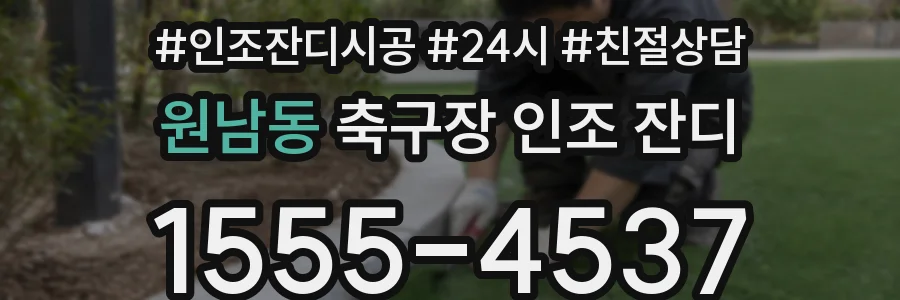 원남동 축구장 인조 잔디
