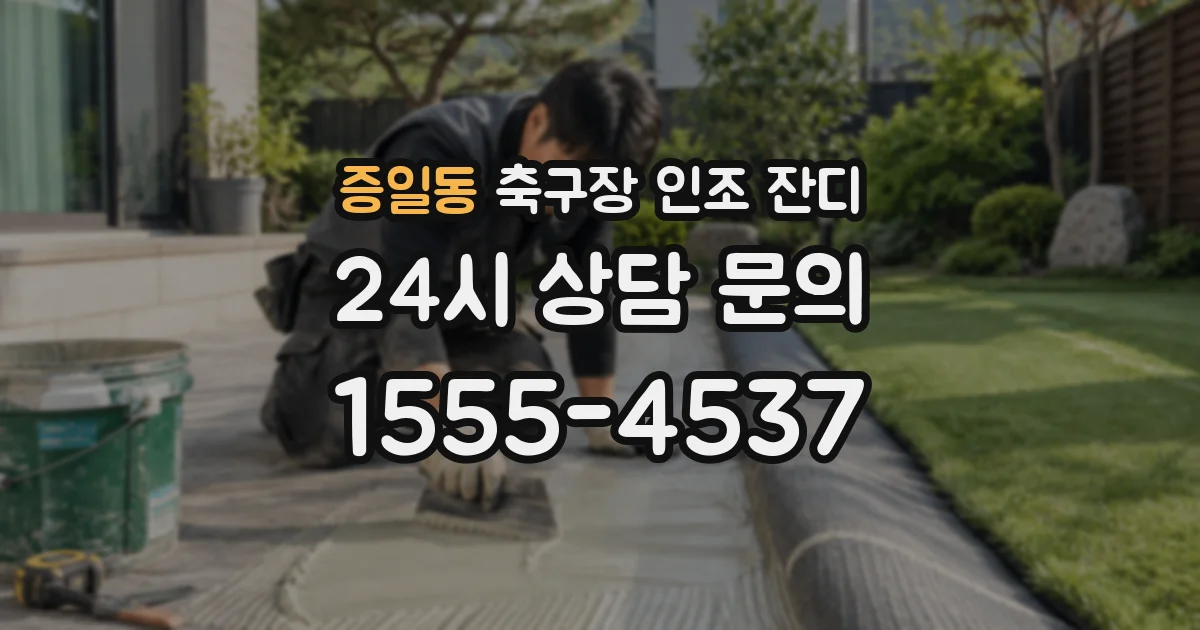 증일동 축구장 인조 잔디