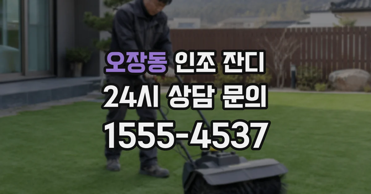 오장동 인조 잔디