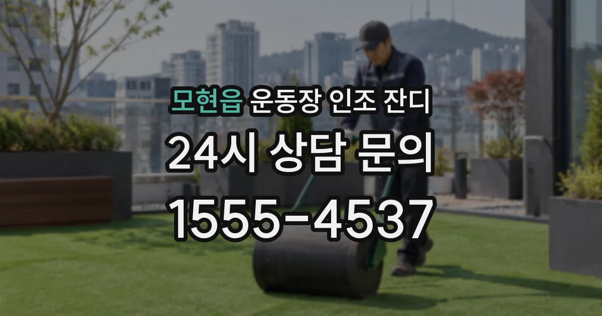 모현읍 운동장 인조 잔디