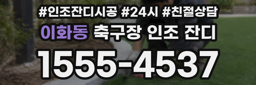 이화동 축구장 인조 잔디