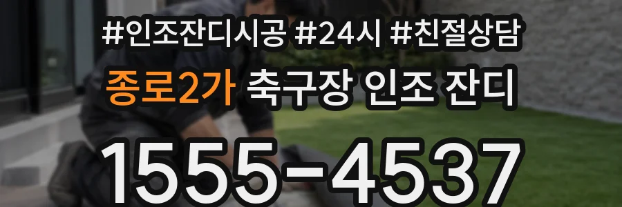 종로2가 축구장 인조 잔디
