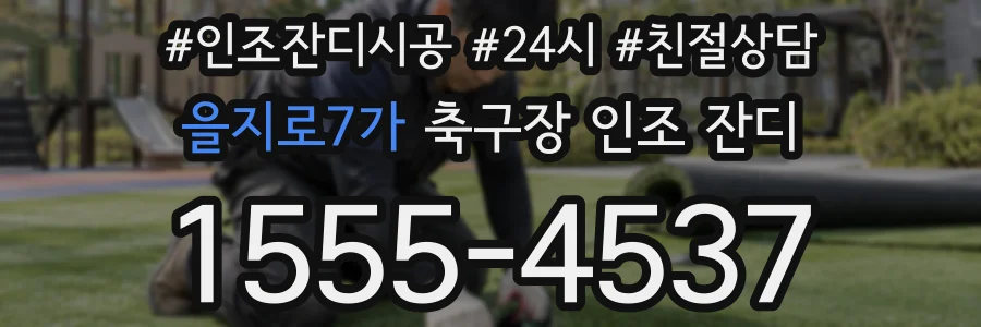 을지로7가 축구장 인조 잔디