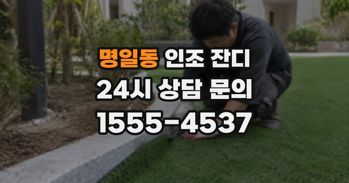 명일동 인조 잔디