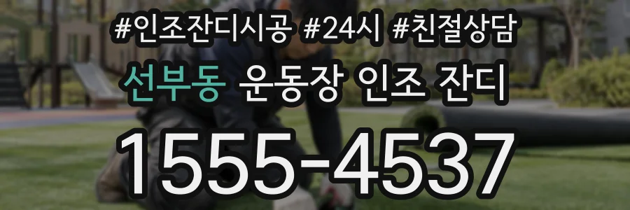 선부동 운동장 인조 잔디