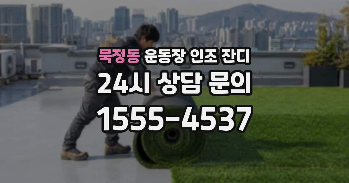 묵정동 운동장 인조 잔디