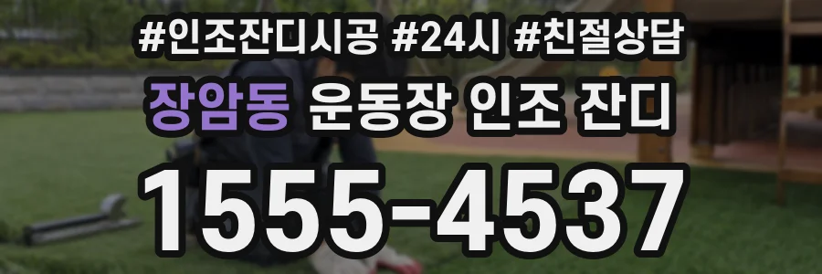 장암동 운동장 인조 잔디