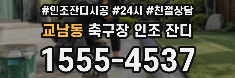 교남동 축구장 인조 잔디