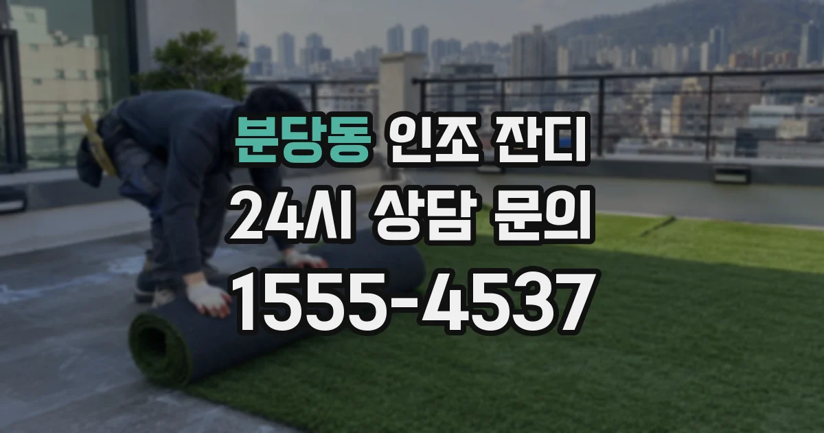 분당동 인조 잔디