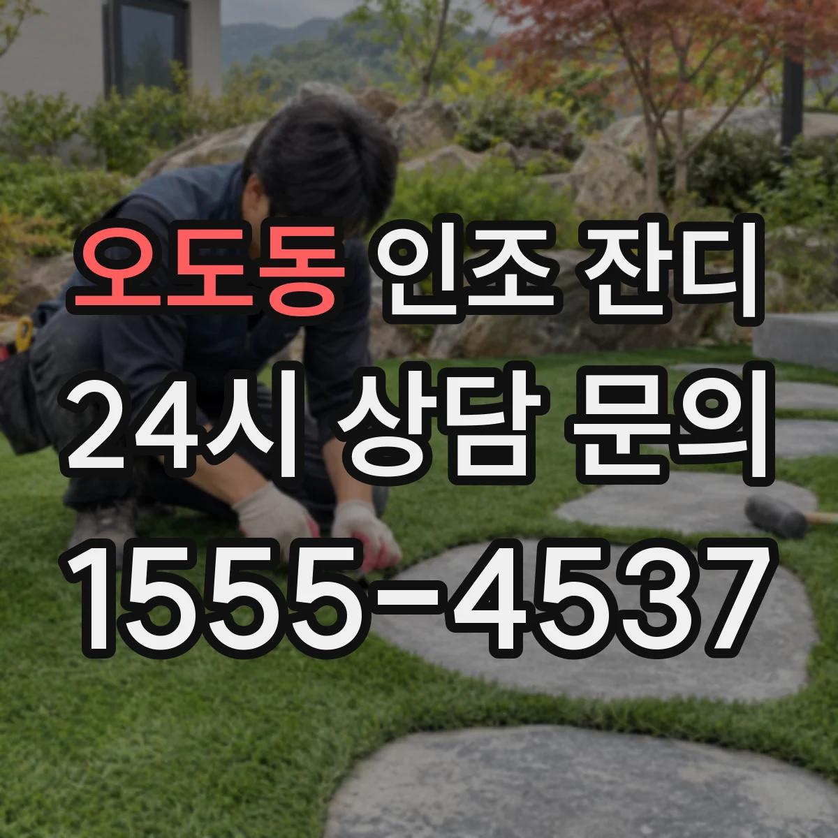 오도동 인조 잔디