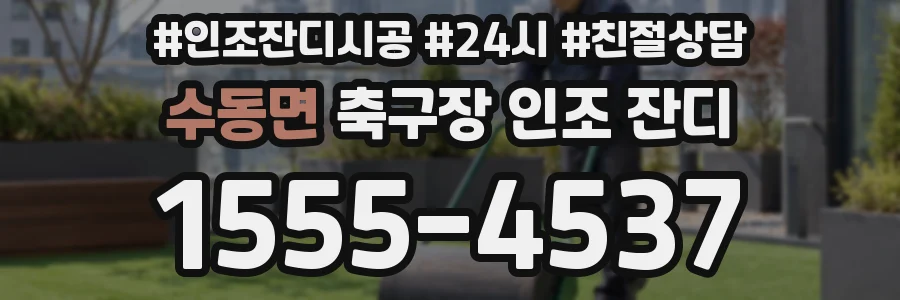 수동면 축구장 인조 잔디