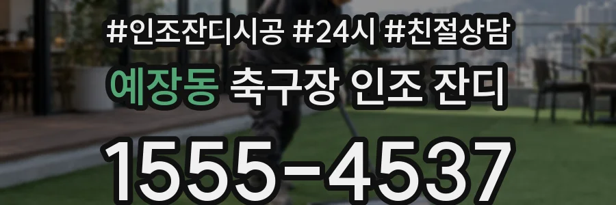 예장동 축구장 인조 잔디