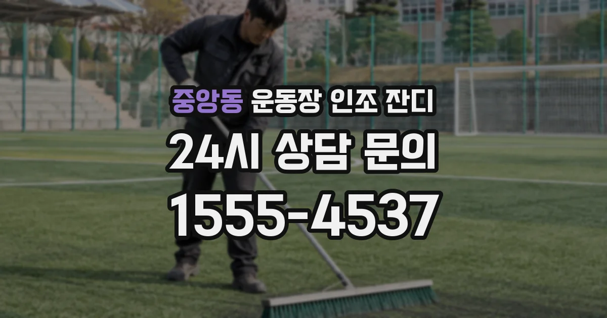 중앙동 운동장 인조 잔디