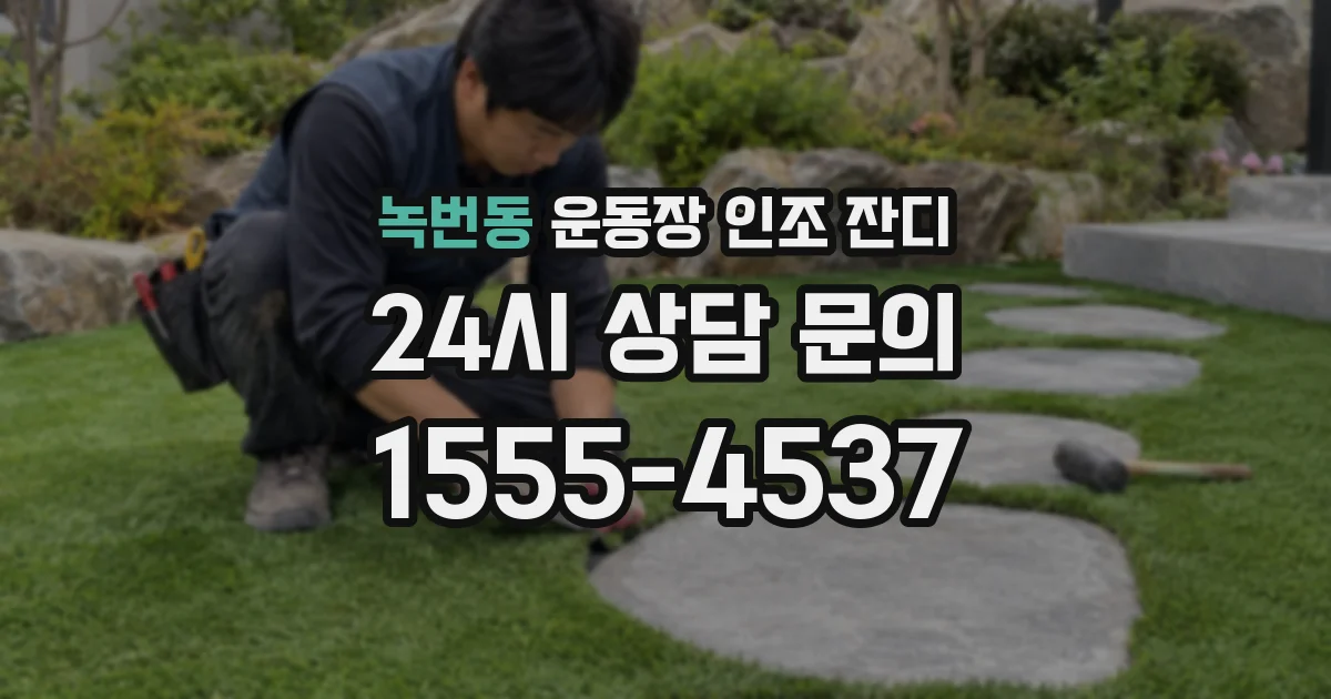 녹번동 운동장 인조 잔디