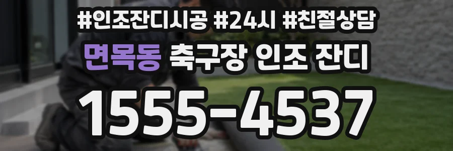 면목동 축구장 인조 잔디