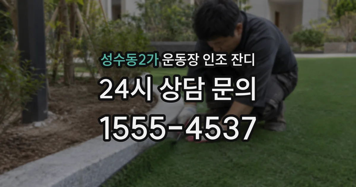성수동2가 운동장 인조 잔디