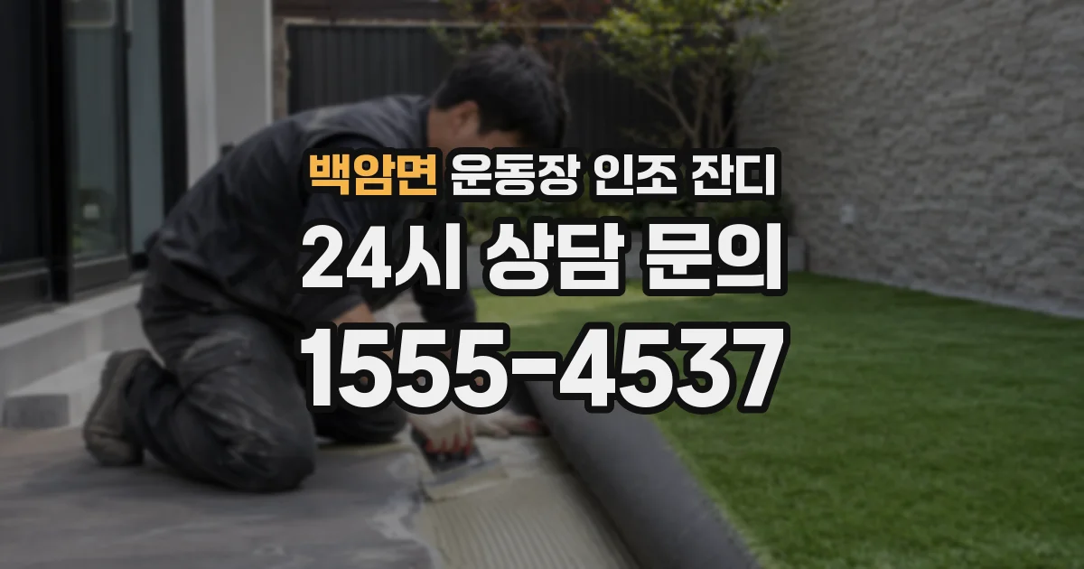 백암면 운동장 인조 잔디