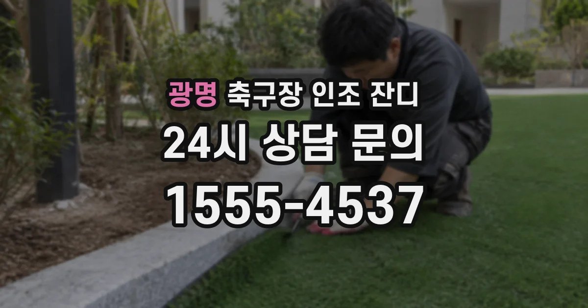 광명 축구장 인조 잔디