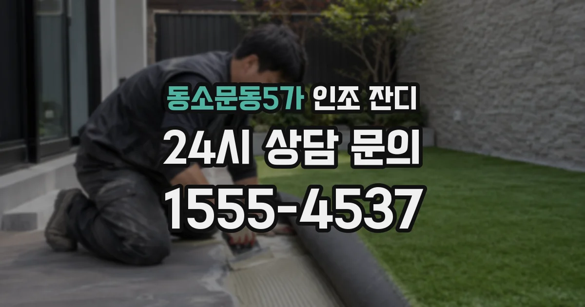 동소문동5가 인조 잔디