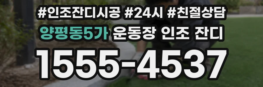양평동5가 운동장 인조 잔디