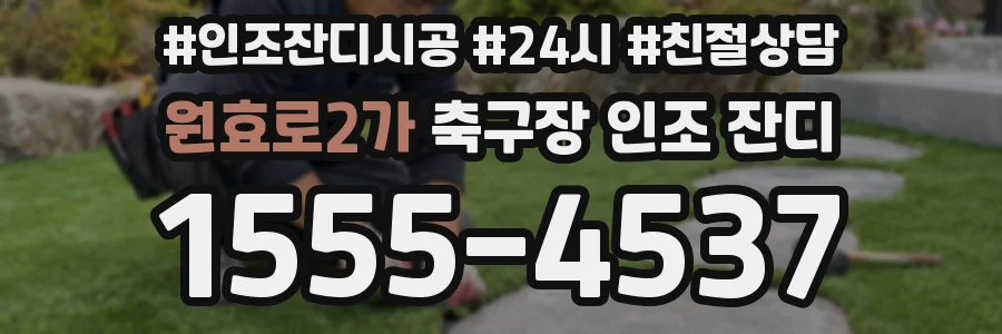 원효로2가 축구장 인조 잔디