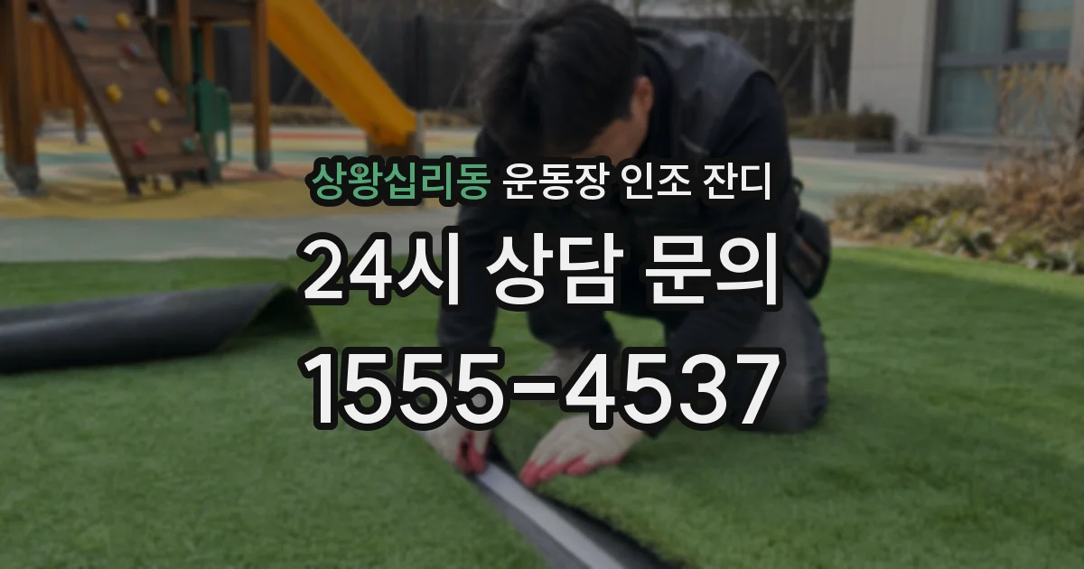 상왕십리동 운동장 인조 잔디