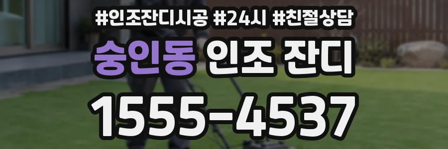 숭인동 인조 잔디