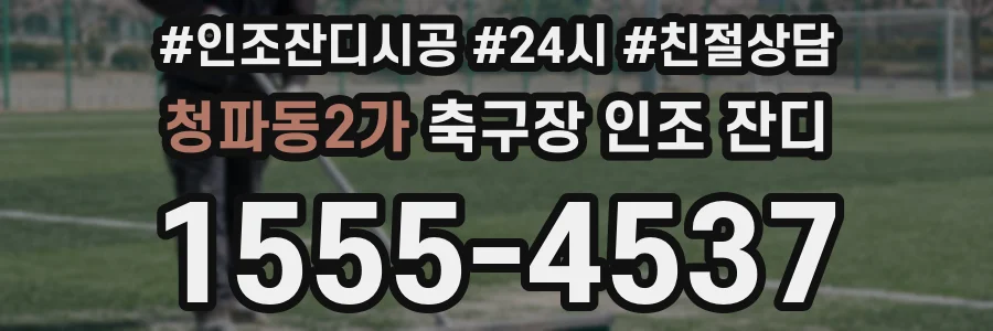 청파동2가 축구장 인조 잔디