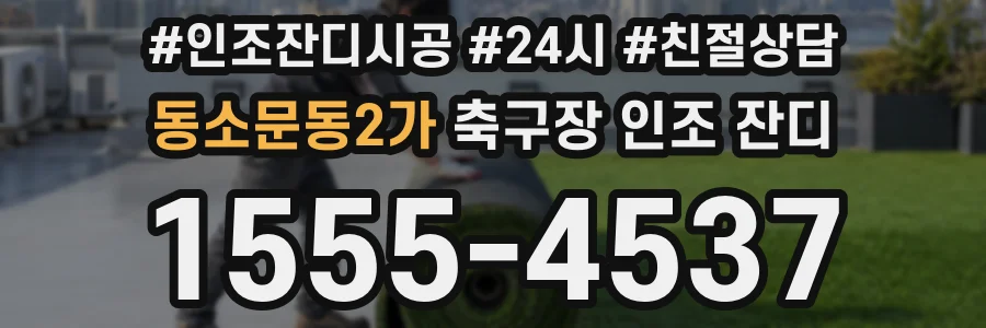 동소문동2가 축구장 인조 잔디
