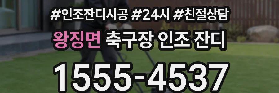 왕징면 축구장 인조 잔디