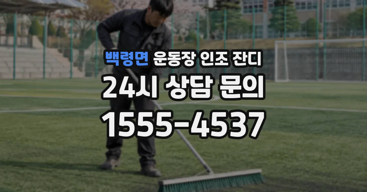 백령면 운동장 인조 잔디