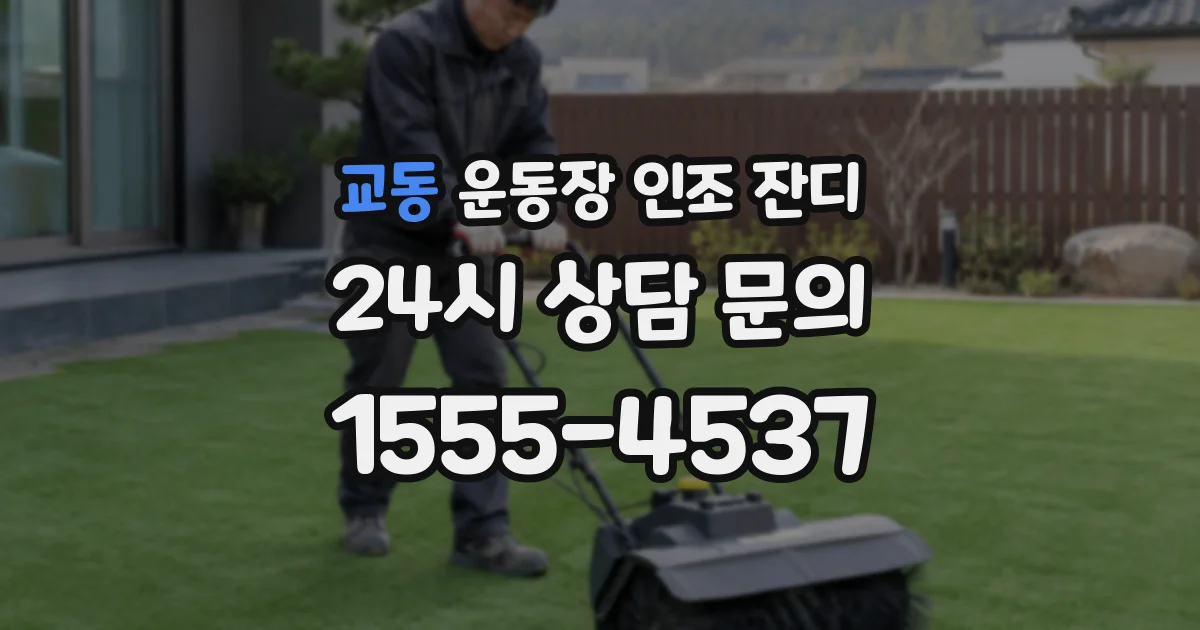 교동 운동장 인조 잔디