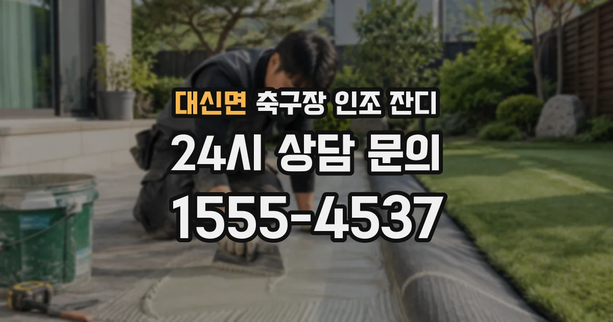 대신면 축구장 인조 잔디