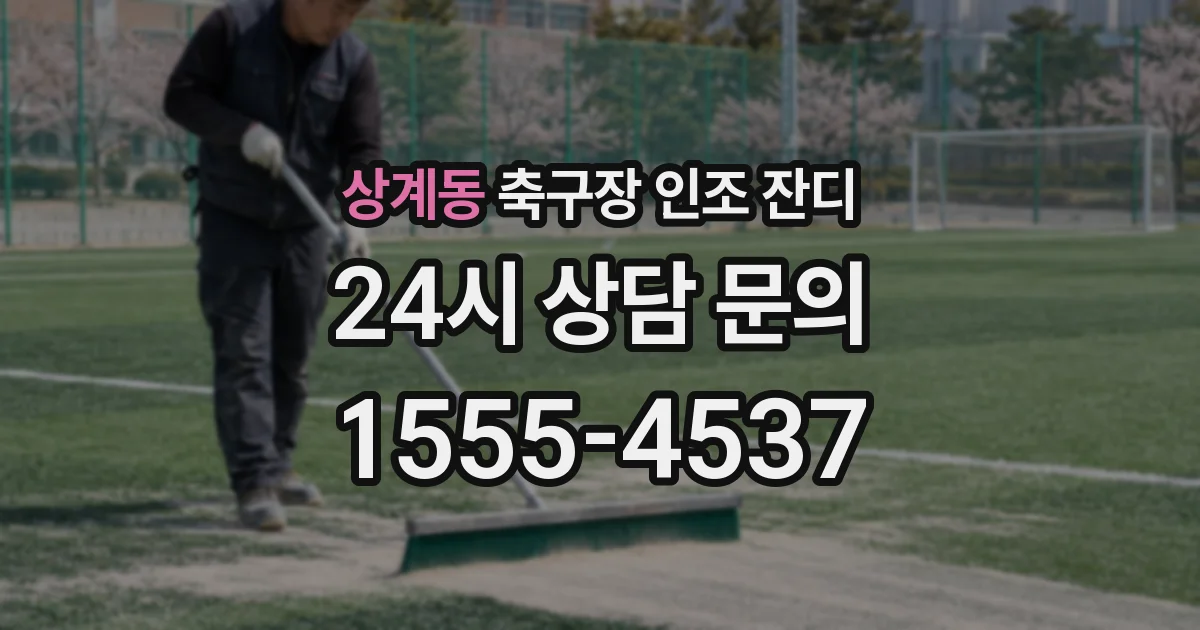 상계동 축구장 인조 잔디