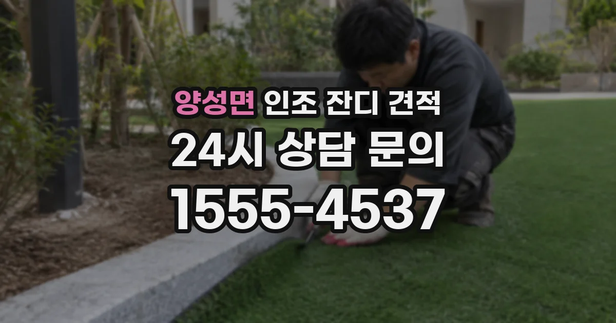 양성면 인조 잔디 견적