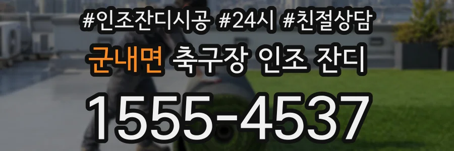 군내면 축구장 인조 잔디