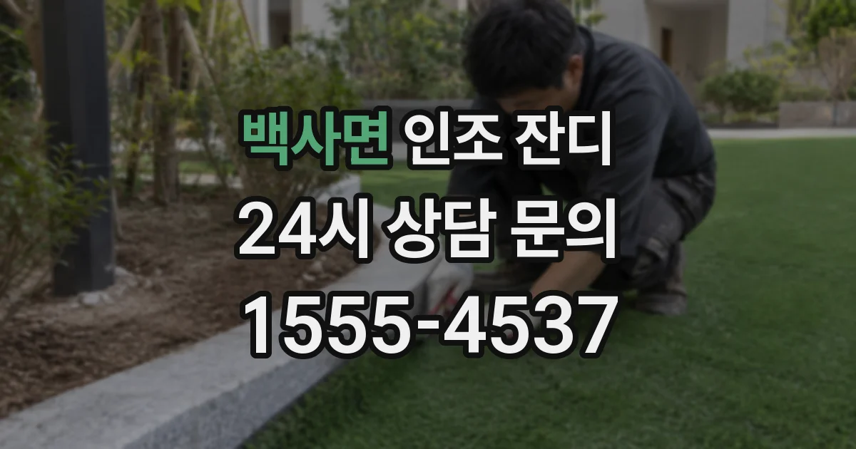 백사면 인조 잔디