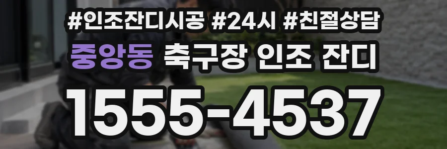 중앙동 축구장 인조 잔디