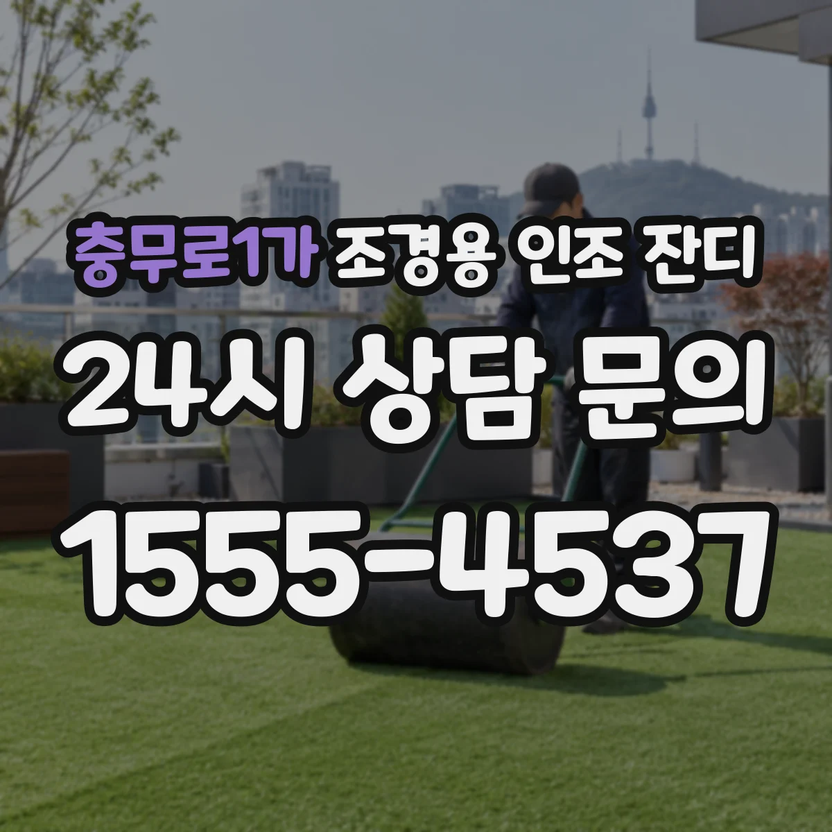 충무로1가 조경용 인조 잔디