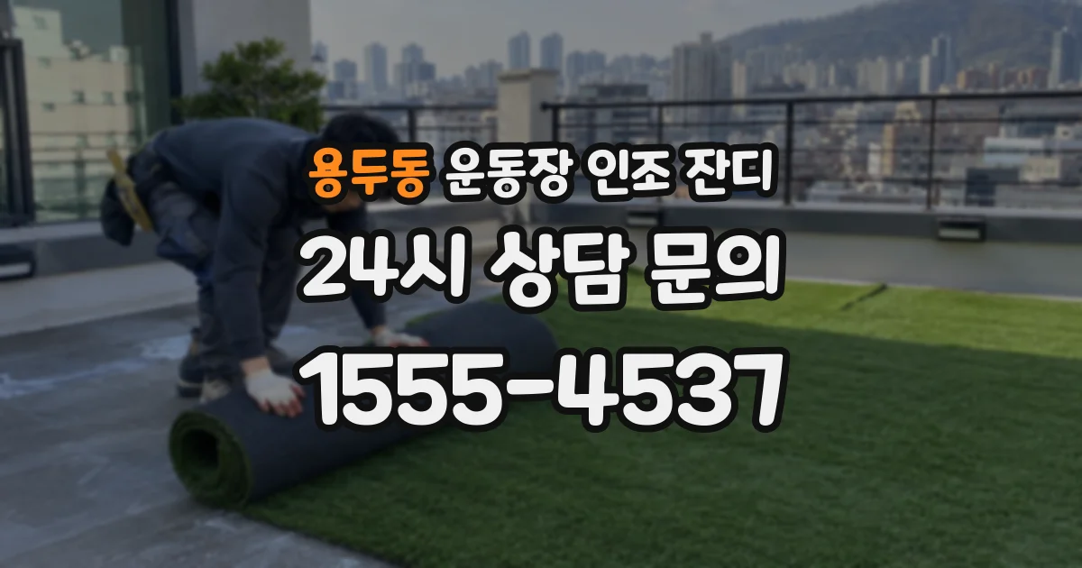 용두동 운동장 인조 잔디