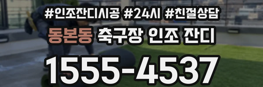 동본동 축구장 인조 잔디