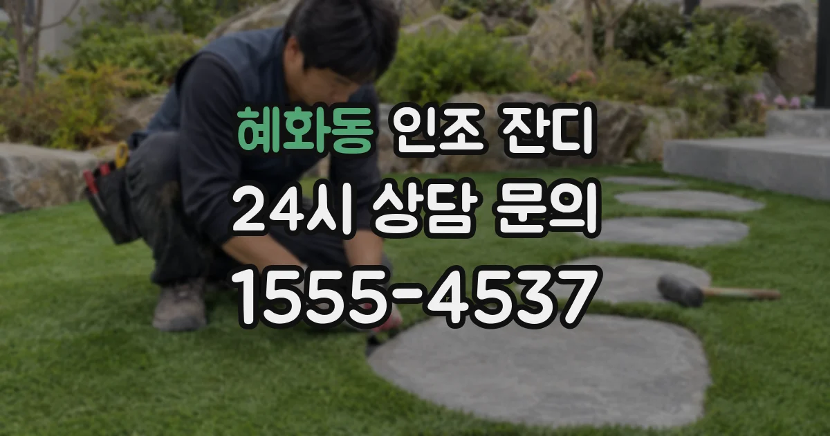 혜화동 인조 잔디