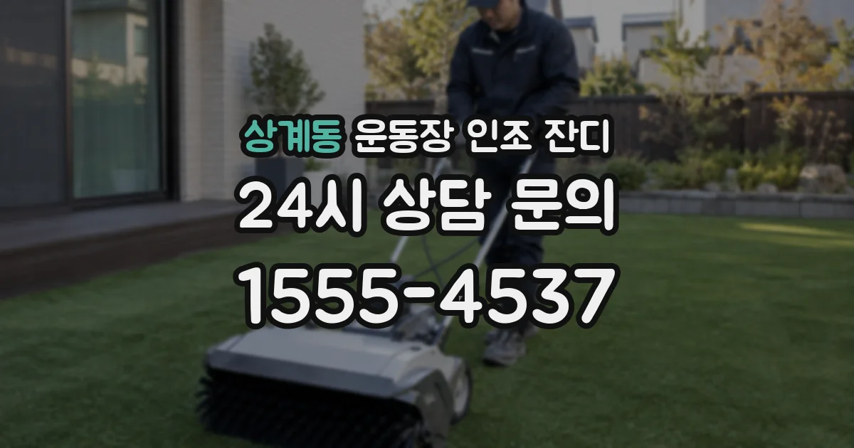 상계동 운동장 인조 잔디