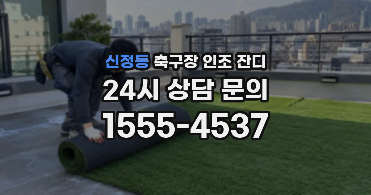 신정동 축구장 인조 잔디