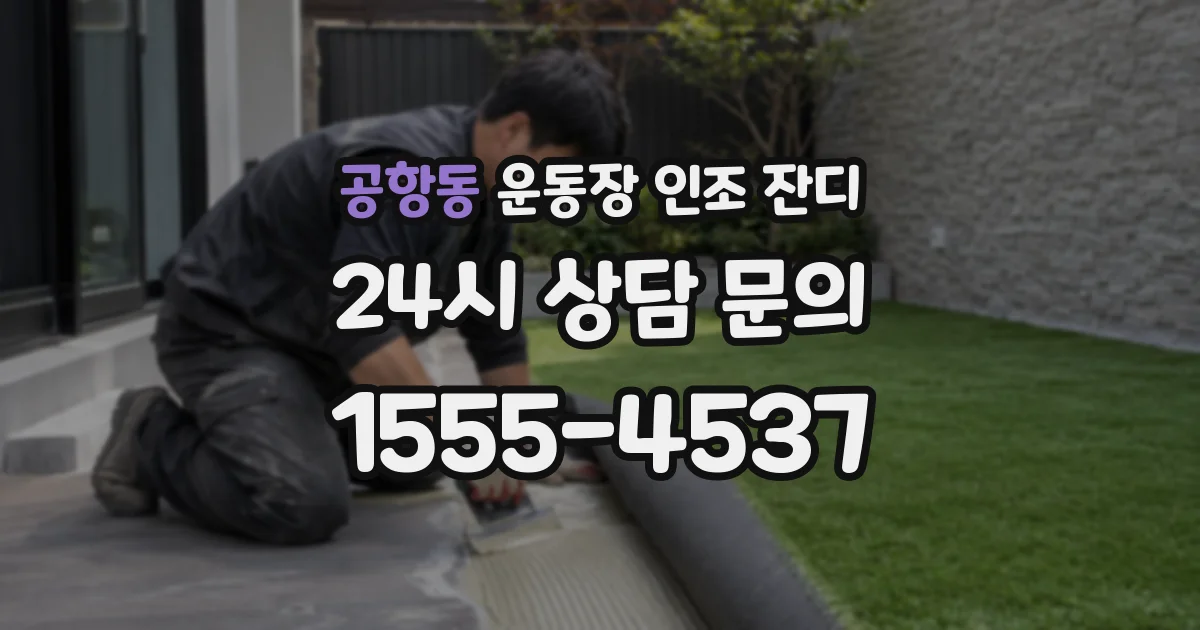 공항동 운동장 인조 잔디